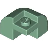 Brick Round, Curved 2 x 2 x 1 1/3, Corner / Sand Green