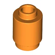 Brick Round 1 x 1 Open Stud / Orange