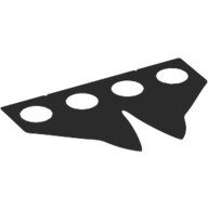 Lego Hipwear Coattails, Pointed, Deep Cutout [Plain] / Black