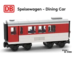 Train Dining Car - DB Speisewagen (6-wide, red)