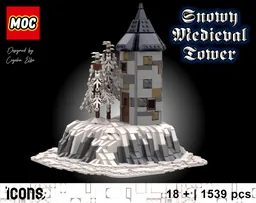 Snowy medieval tower