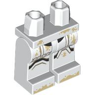 Lego Hips and White Legs with Stormtrooper Armor, Tan Stains print / White