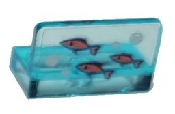 Panel 1 x 2 x 1 with 3 Coral Fish and White Bubbles Pattern (Sticker) - Set 41380
