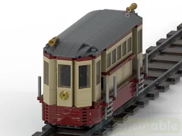Vintage Streetcar / Tram in minifigure scale