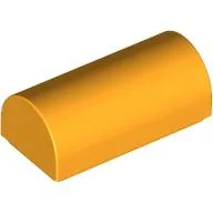 Brick Curved 1 x 2 x 2/3 Double Curved Top, No Studs / Bright Light Orange