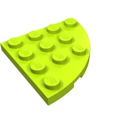 Plate Round Corner 4 x 4 / Lime