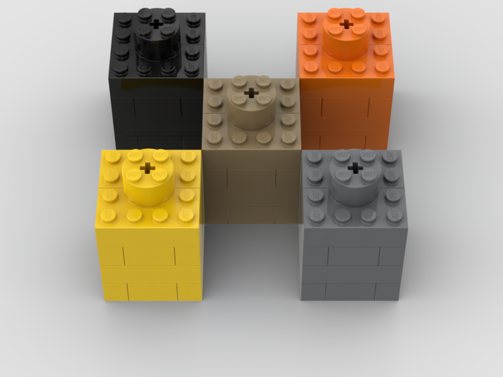 Lego 5 big 1x1 bricks