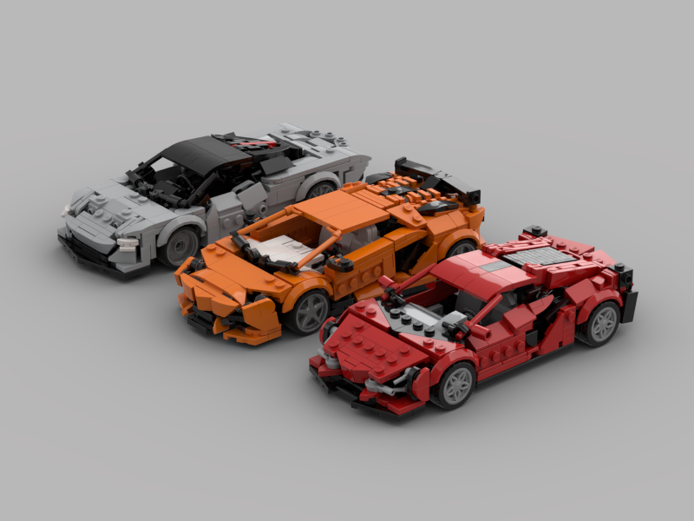 Lego Instruction Bundle; Lamborghini Aventador SVJ, McLaren Speedtail, Lamborghini Sian