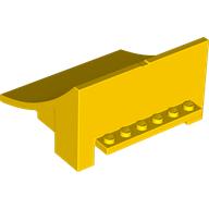 Lego Brick Curved 8 x 8 x 4, Ramp / Yellow