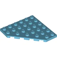 Wedge Plate 6 x 6 Cut Corner / Medium Azure