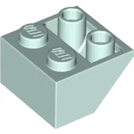 Brick Sloped Inverted 45° 2 x 2 [Ovoid Bottom Pin, Bar-sized Stud Holes] / Light Aqua