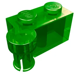 Hinge Brick 1 x 4 [Upper] / Trans-Green