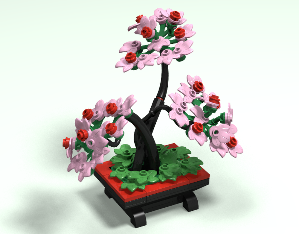 Lego Pink and Red Bonsai tree