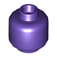 Lego Minifig Head [Plain] [Hollow Stud] / Dark Purple