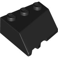 Lego Brick Wedged, Sloped 45° 3 x 3 Right / Black