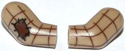 Arm, (Matching Left and Right) Pair with Patch and Brown Plaid Shirt Pattern