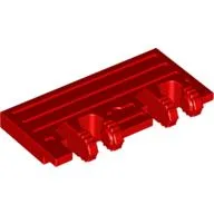 Hinge Train Gate 2 x 4 Locking Dual 2 Fingers without Rear Reinforcements, 7 Teeth / Red