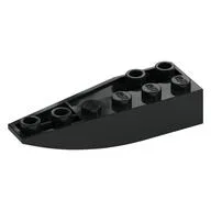 Brick Wedged, Curved Inverted 6 x 2 Right / Black