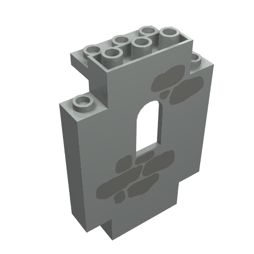 Lego Panel 2 x 5 x 6 Wall with Scattered Stones Dark Gray Print