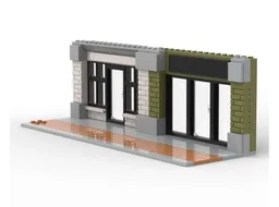Double storefront template with sidewalk