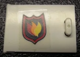 Container, Cupboard 2 x 3 x 2 Door with Fire Logo Pattern Model Right Side (Sticker) - Set 7239