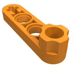 Technic Beam 1 x 4 Thin with Stud Connector / Orange