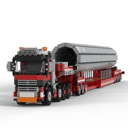 8x4 Semi-Tractor with Extendable Euro Low-Loader