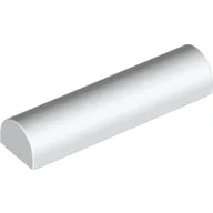 Brick Curved 1 x 4 x 2/3 Double, No Studs / White