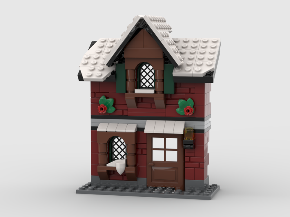 Lego Christmas building facade 1