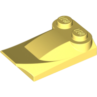 Lego Brick Wedged, Curved 2 x 3 x 2/3 Two Studs, Wing End / Bright Light Yellow