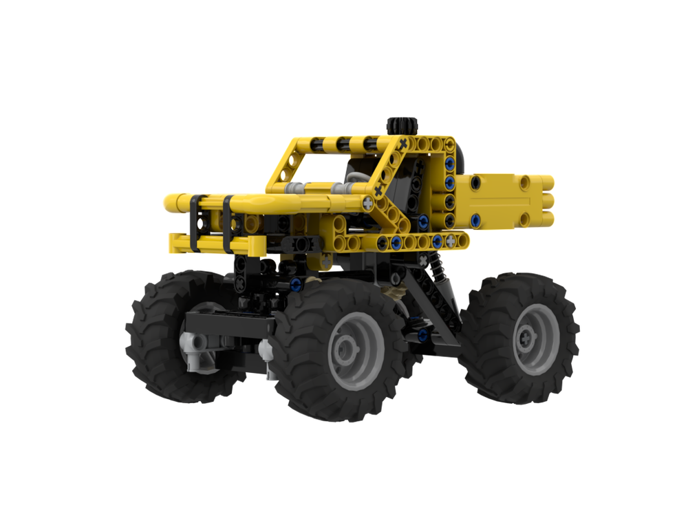 Lego Monster Truck with HOG steering and front and rear suspension