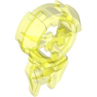 Lego Large Figure Chest Badge with 'H' Hero Factory Logo in Spiked Circle / Trans-Neon Green