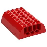 Brick Curved 8 x 6 x 2 Double / Red