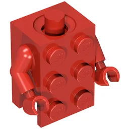 Minifig Torso Brick Suit / Red