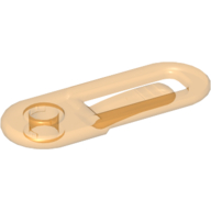 Lego Clikits Paper Clip / Hair Clip, 1 Hole / Trans-Orange