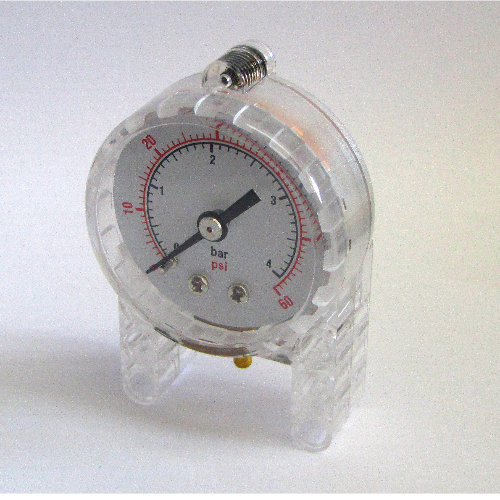 Lego Pneumatic Pressure Gauge - Manometer (9641) / Trans-Clear
