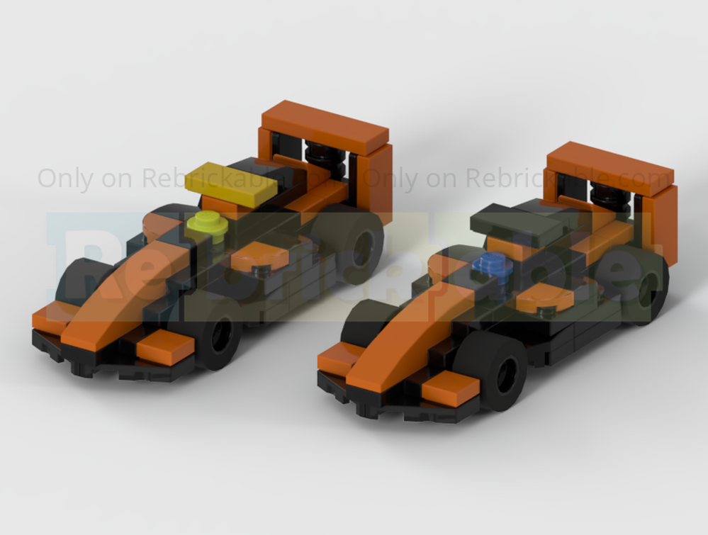 Lego 2024 Mclaren MCL38 Formula 1 Cars - Half Speed Champions Scale