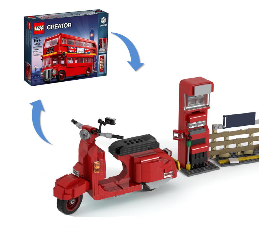 Lego Vespa P150X (10258 Alternate Build)