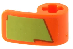 Technic, Panel Curved 2 x 1 x 1 with Lime Geometric Pattern Model Left Side (Sticker) - Set 42204