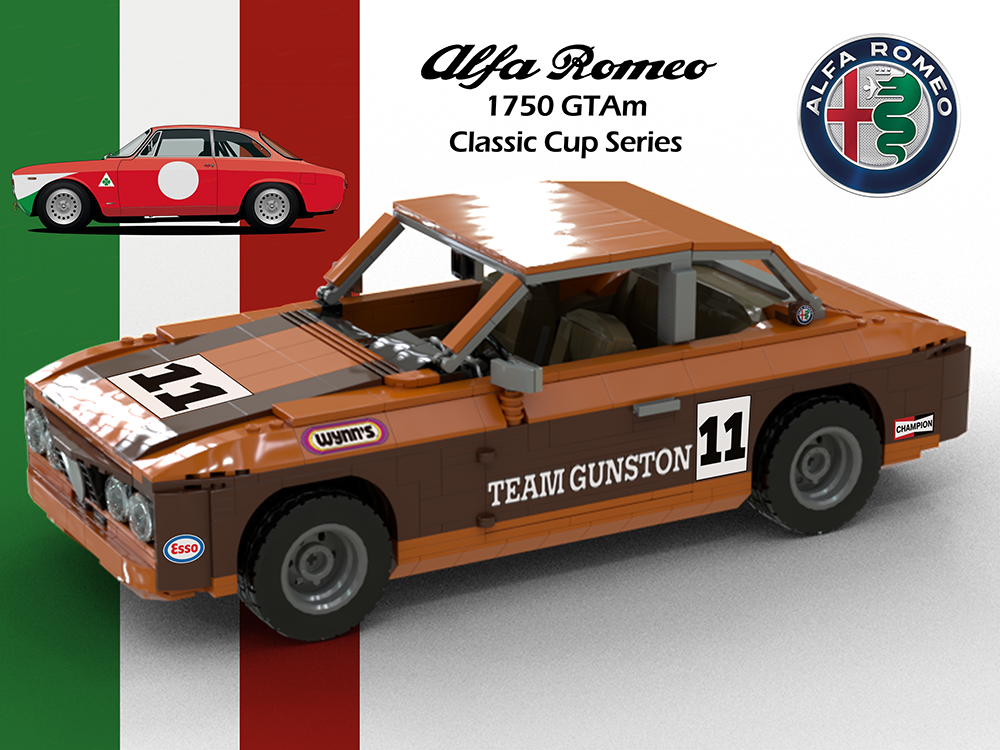 Lego Alfa 1750 GTAm - Team Gunston - Alfa Revival Series