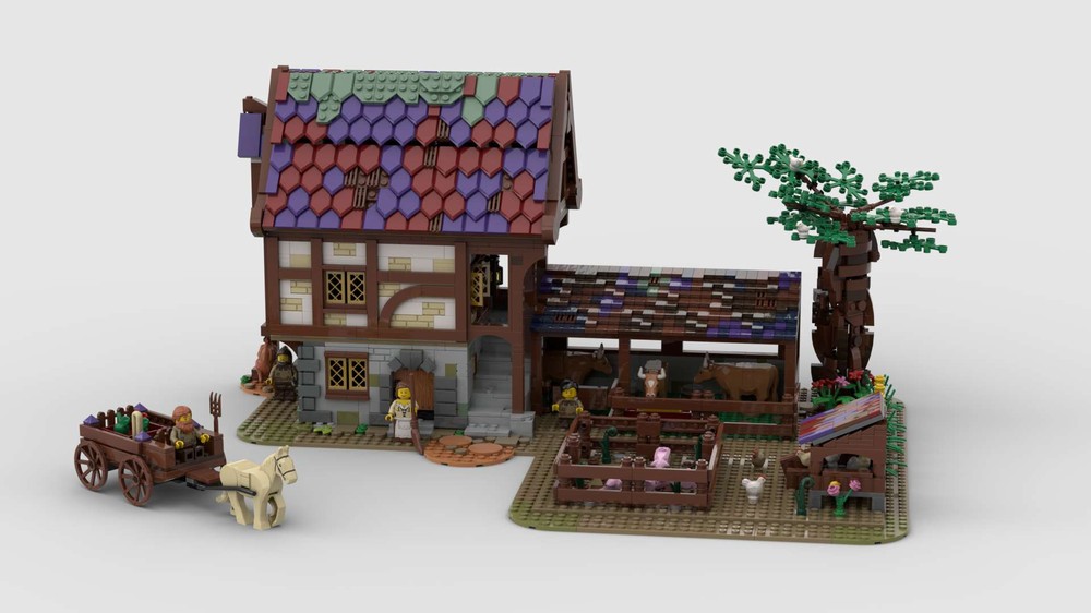 Lego Medieval Farm based on 21325 Medieval Blacksmith