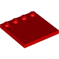 Plate Special 4 x 4, Studs on One Edge Plain] / Red