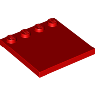 Lego Plate Special 4 x 4 with Studs on One Edge [Plain] / Red