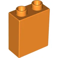 Duplo Brick 1 x 2 x 2 with 'LEGOLAND Live! My First Festival 2011', 'LEGOLAND WINDSOR' Print / Orange