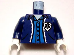 Torso Spider-Man Jacket with EMT Star of Life Logo and Button Down Shirt Pattern / Dark Blue Arms / White Hands