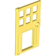 Lego Door 1 x 4 x 6 with Pet Door / Bright Light Yellow