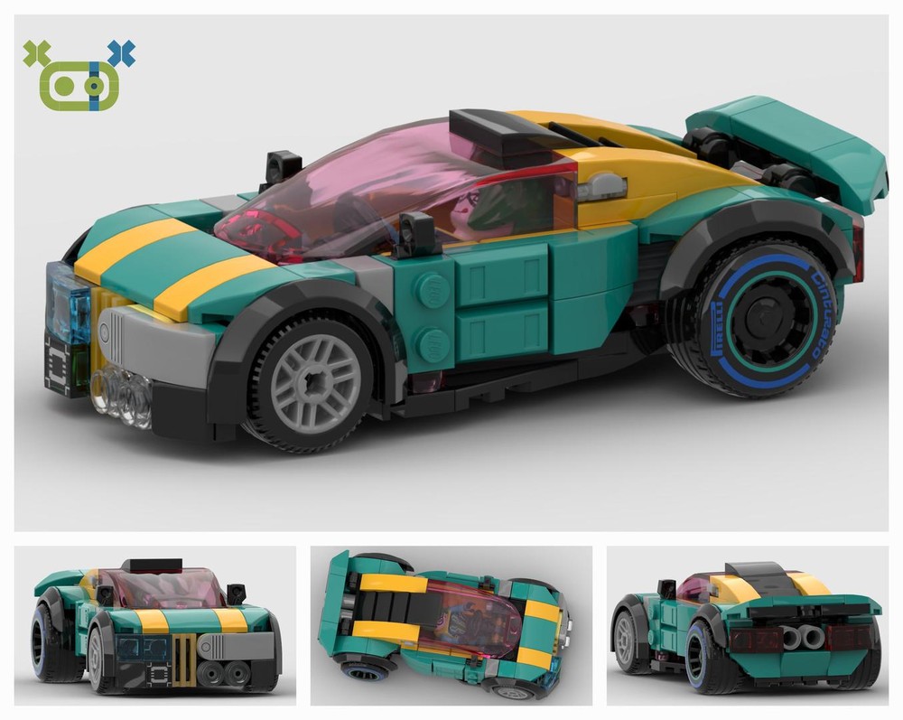 Lego Cyberpunk street dragster
