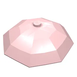 Equipment Umbrella Top with No Bottom Flaps, 6 x 6 with Top Stud / Light Pink
