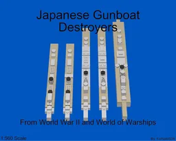 1:560 Scale Japanese Gunboat Destroyers
