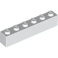 Brick 1 x 6 / White